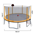 16FT Trampoline with Basketball Hoop, Outdoor Trampoline with Safety Enclosure Net, Recreational Trampoline for Kids and Adults with Soccer Goal, 1000lbs Weight Capatity for Backyard, Patio
