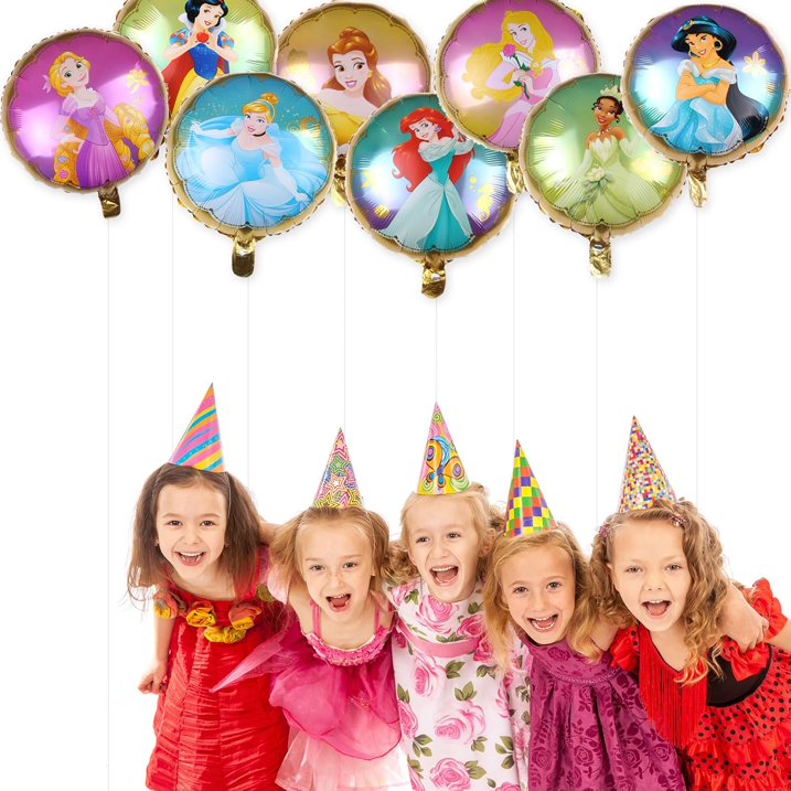 8PCS Princess Balloons Bouquet for Party Supplies