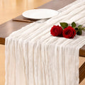 Table Runner Valentine's Day Boho Rustic Gauze 120 inch 10FT Cheese Cloth Runner for Wedding Party Baby Shower Birthday Home Decor Holiday Decorations