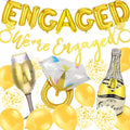 16pcs Engagement Party Decorations Set with We are Engaged Banner Diamond Ring Balloon