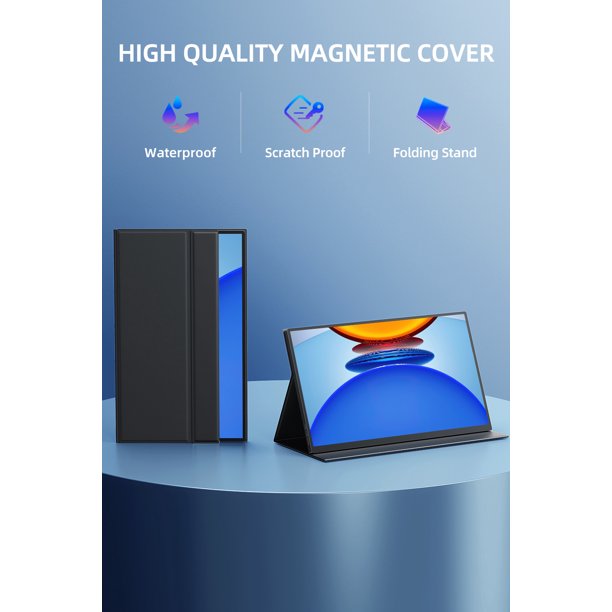 144HZ Gaming Monitor, AZMKOO Portable Monitor 16.1 Inch Full HD 1080P USB C HDMI W/ HDR, FreeSync, Eye Care, Ultra Slim External Second Screen