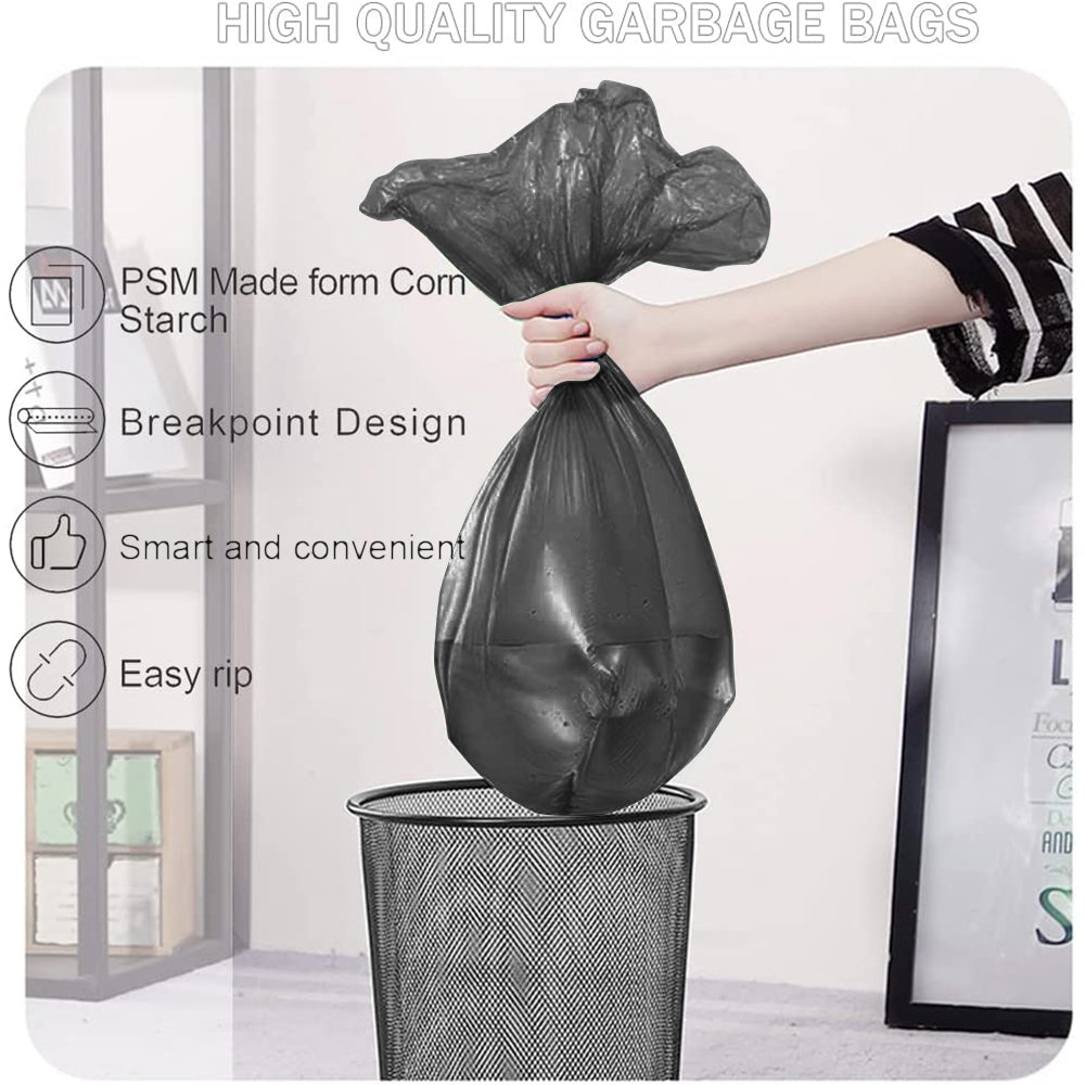 5 Rolls/100 PCS Wastebasket Bags Garbage Bags Small Wastebaskets, Small Garbage Bags for Office, Kitchen,Bedroom Waste Bin, Portable Strong Rubbish Bags,Black