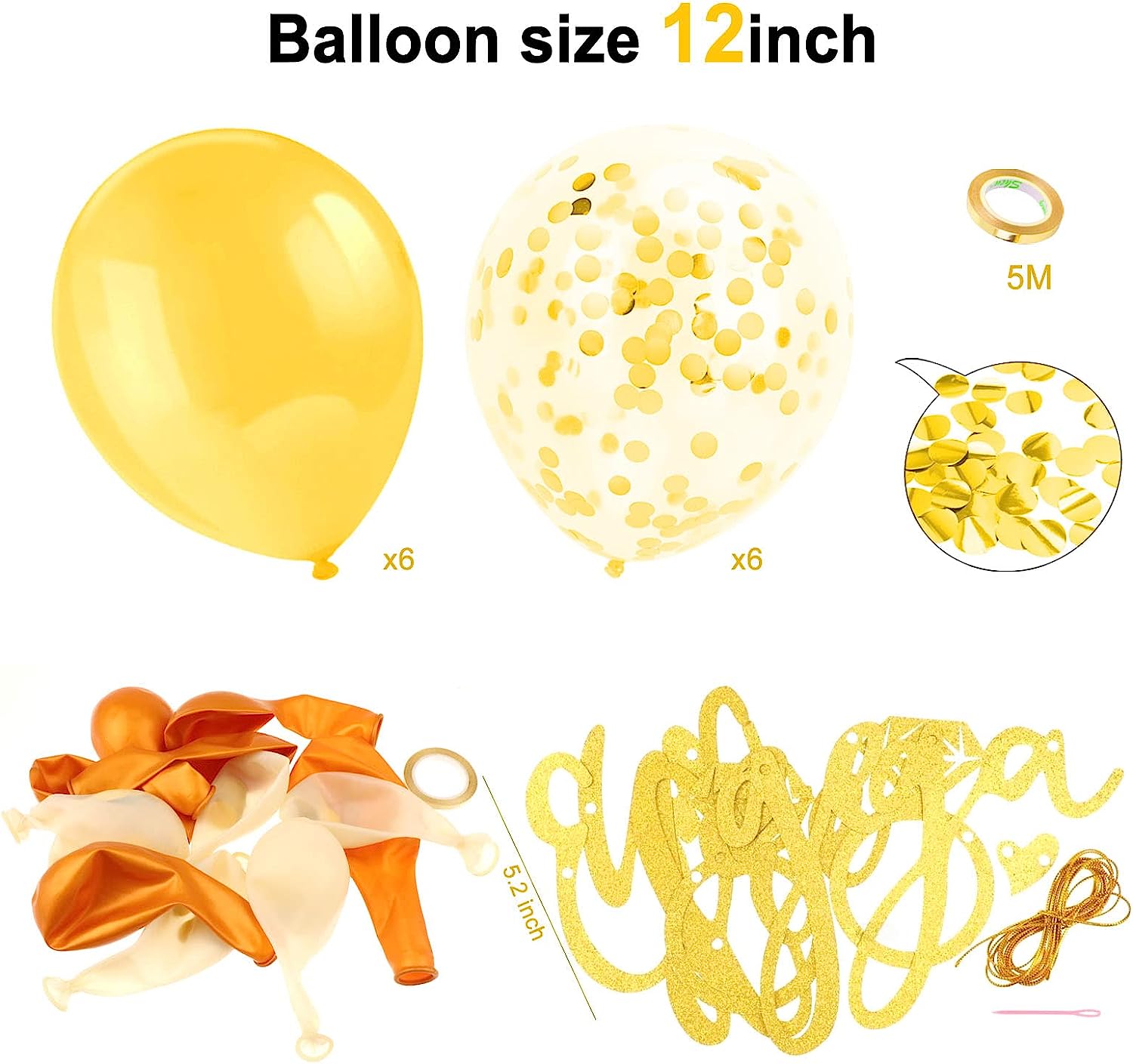 16pcs Engagement Party Decorations Set with We are Engaged Banner Diamond Ring Balloon