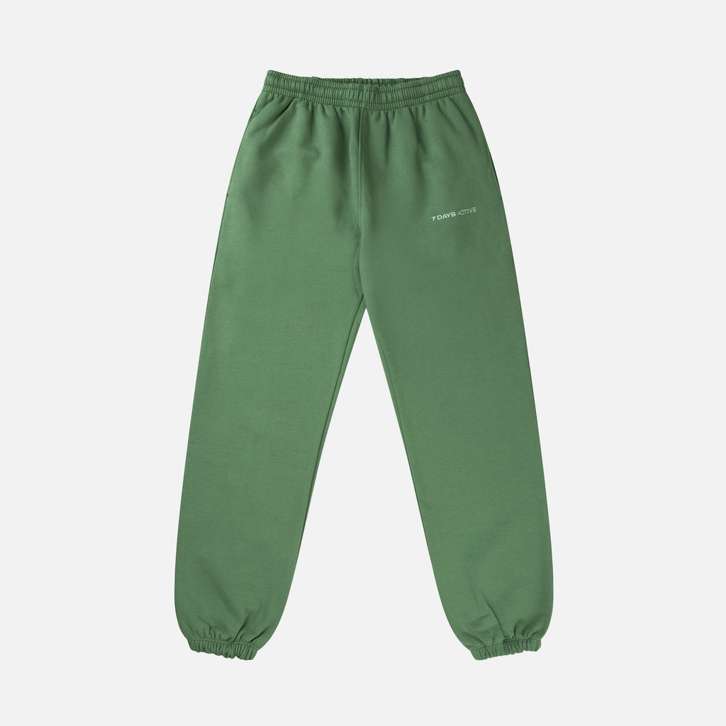 7 Days Active Organic Fitted Sweat Pants - Comfrey