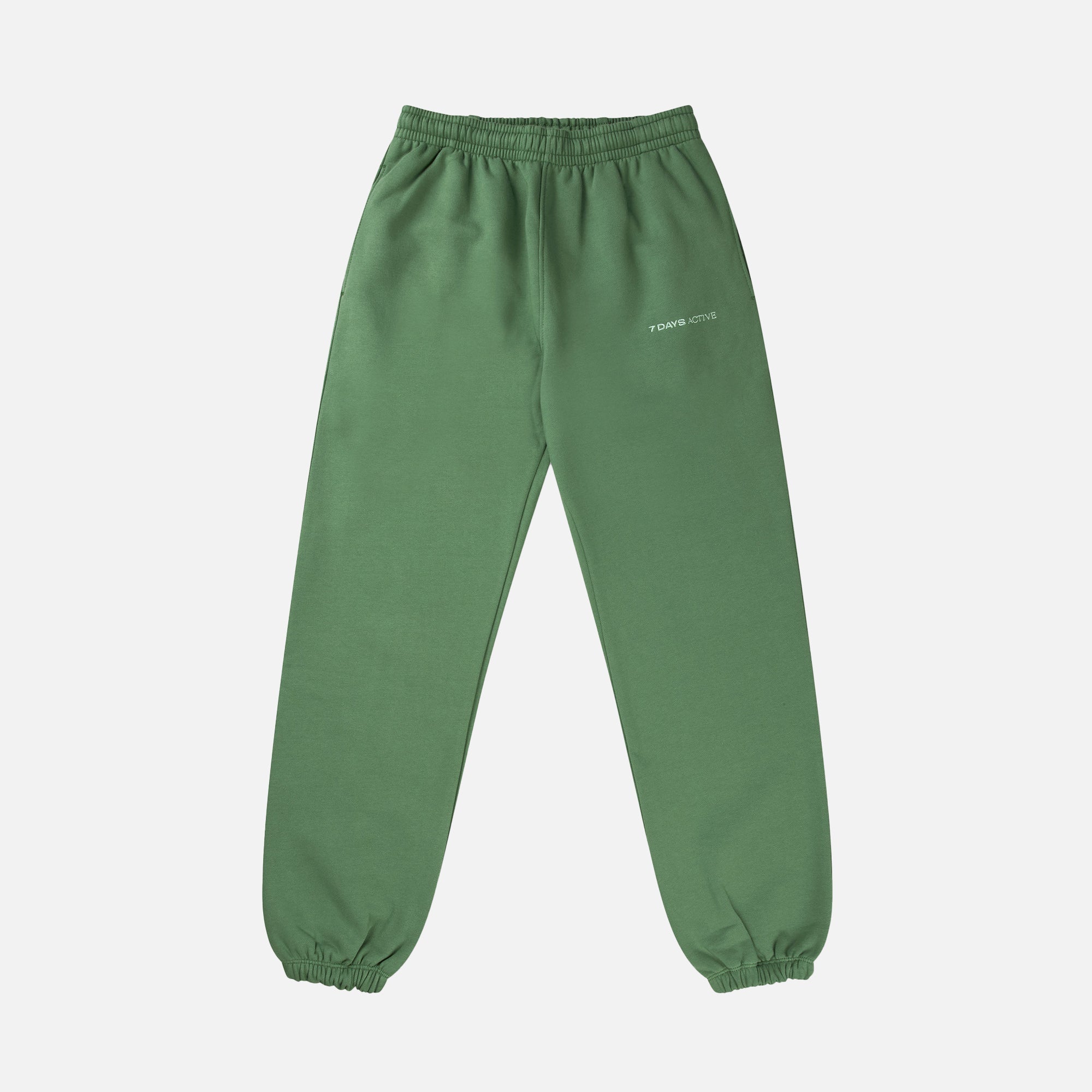 7 Days Active Organic Fitted Sweat Pants - Comfrey